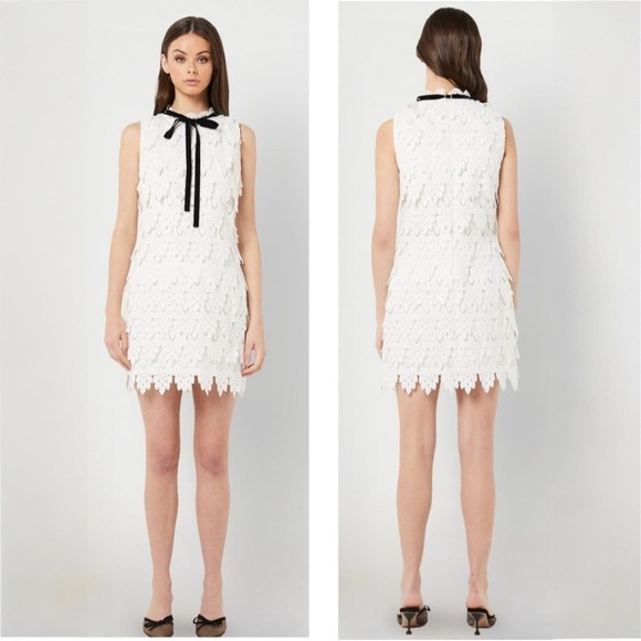 ELLIATT Harmonia Lace High Neck Cocktail Sleeveless Mini Dress Size Large New - Picture 6 of 10